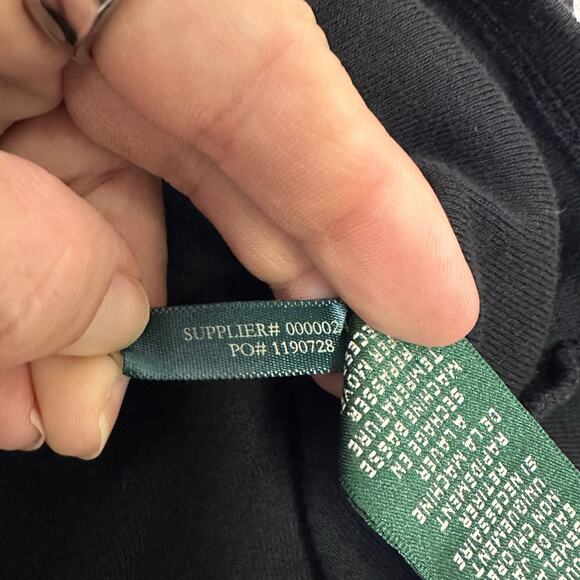 Lauren Ralph Lauren 2X Black V-Neck 3 Button Henley Top - Picture 9 of 10